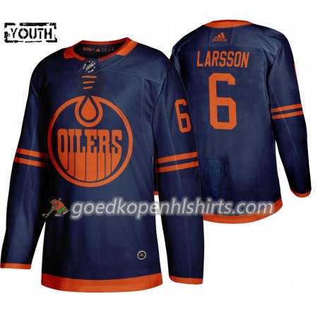 Edmonton Oilers Adam Larsson 6 Adidas 2019-2020 Blauw Authentic Shirt - Kinderen